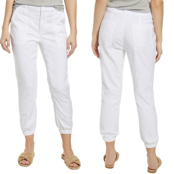 Frank & Eileen Jameson White Linen Cotton Blend Pants Size...